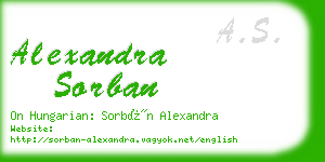 alexandra sorban business card